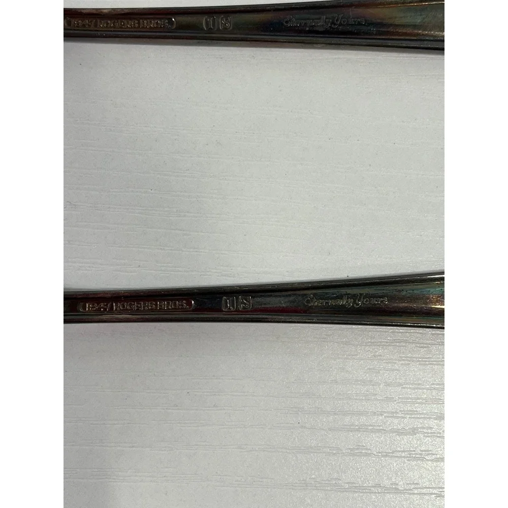 1847 Rogers Bros Eternally‎ Yours Silverplate Flatware 9pc Set Forks Spoons IS